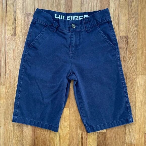4/$25 Tommy Hilfiger Boys Navy Blue Uniform Chino Shorts Size 10 - Picture 1 of 9